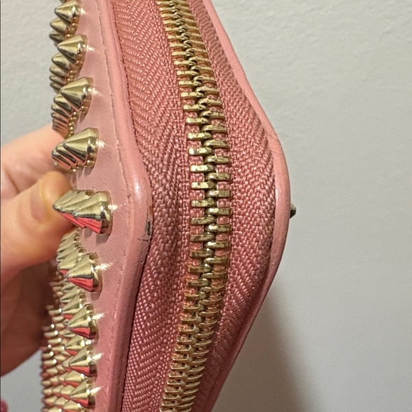 Christian Louboutin Pink Wallet with Gold Studs - Picture 10 of 17